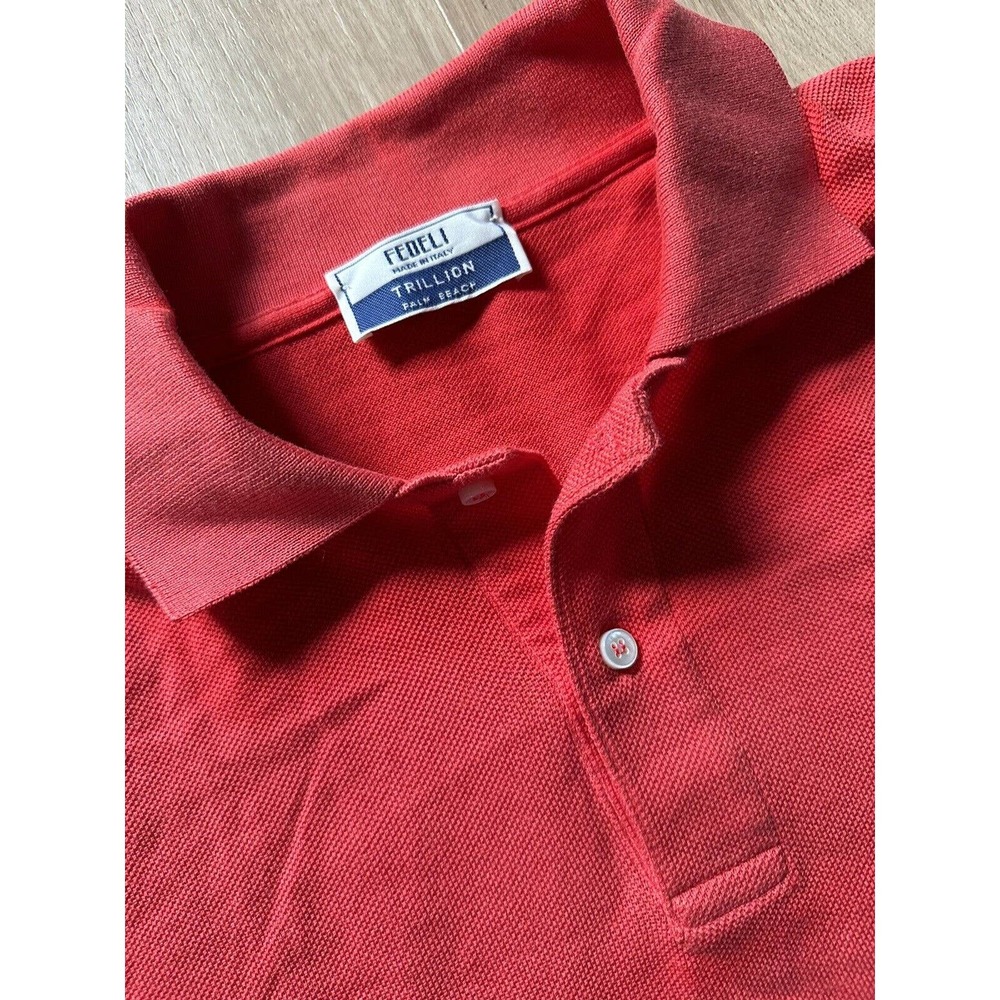 FEDELI Trillion Red Polo Shirt size 52